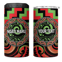 Aotearoa Ngati Maru Personalised 4 in 1 Can Cooler Tumbler Maori Iwi Poutama Puhoro Tattoo LT14 One Size: 16 oz Red - Polynesian Pride