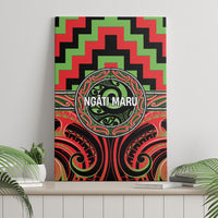 Aotearoa Ngati Maru Canvas Wall Art Maori Iwi Poutama Puhoro Tattoo LT14 - Polynesian Pride