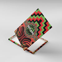 Aotearoa Ngati Maru Canvas Wall Art Maori Iwi Poutama Puhoro Tattoo LT14 With Frame Red - Polynesian Pride