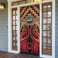 Aotearoa Ngati Maru Personalised Door Cover Maori Iwi Poutama Puhoro Tattoo LT14 - Polynesian Pride