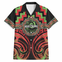 Aotearoa Ngati Maru Personalised Hawaiian Shirt Maori Iwi Poutama Puhoro Tattoo LT14 Red - Polynesian Pride