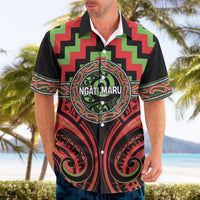 Aotearoa Ngati Maru Personalised Hawaiian Shirt Maori Iwi Poutama Puhoro Tattoo LT14 - Polynesian Pride