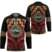 Aotearoa Ngati Maru Personalised Hockey Jersey Maori Iwi Poutama Puhoro Tattoo LT14 - Polynesian Pride