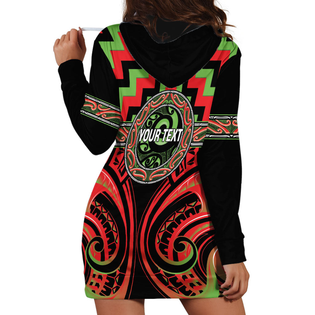 Aotearoa Ngati Maru Personalised Hoodie Dress Maori Iwi Poutama Puhoro Tattoo LT14 - Polynesian Pride