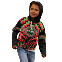 Aotearoa Ngati Maru Personalised Kid Hoodie Maori Iwi Poutama Puhoro Tattoo LT14 - Polynesian Pride