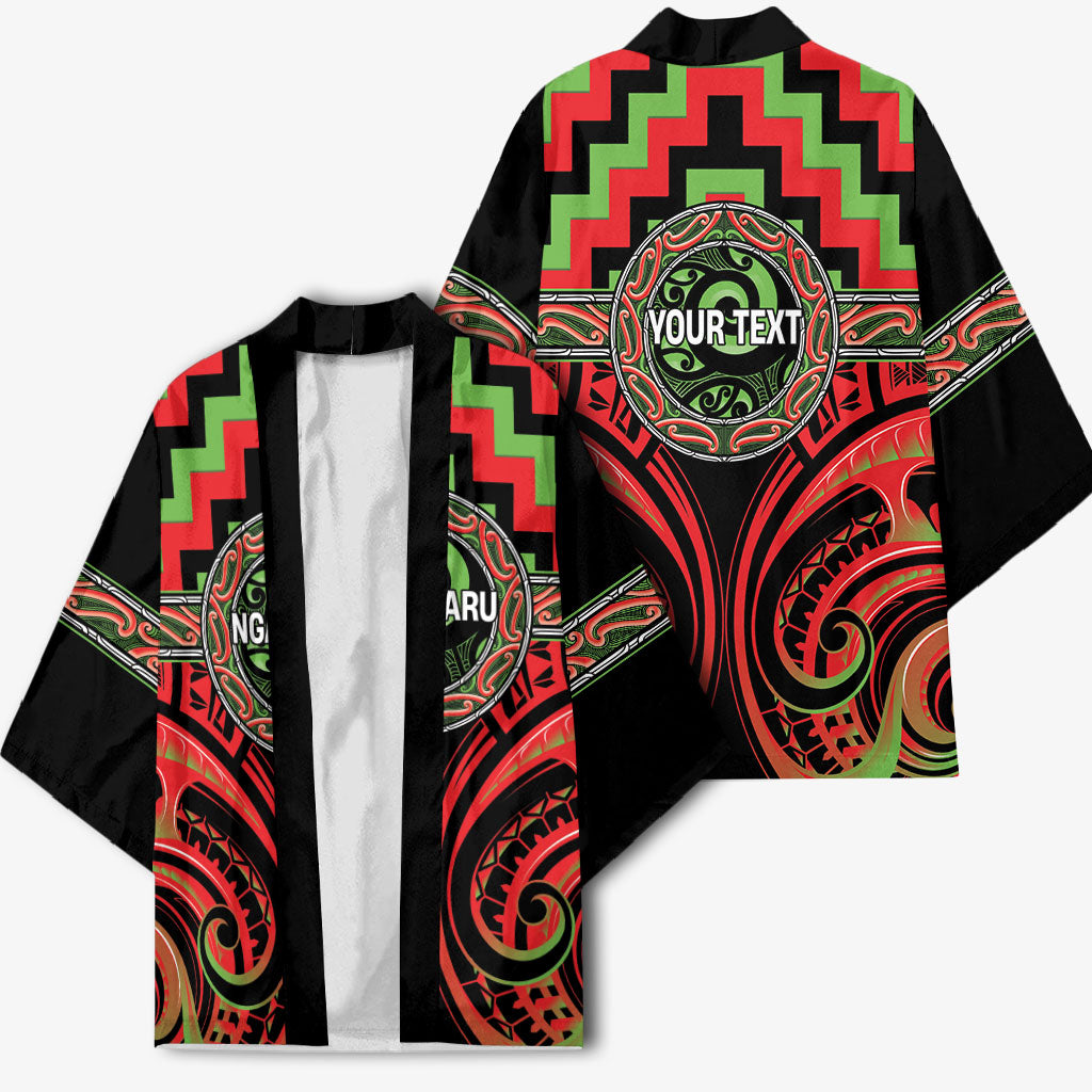 Aotearoa Ngati Maru Personalised Kimono Maori Iwi Poutama Puhoro Tattoo LT14 - Polynesian Pride