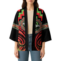 Aotearoa Ngati Maru Personalised Kimono Maori Iwi Poutama Puhoro Tattoo LT14 - Polynesian Pride