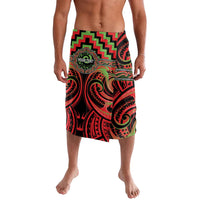 Aotearoa Ngati Maru Personalised Lavalava Maori Iwi Poutama Puhoro Tattoo LT14 Red - Polynesian Pride