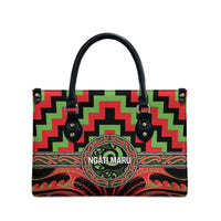 Aotearoa Ngati Maru Leather Bag Maori Iwi Poutama Puhoro Tattoo LT14 - Polynesian Pride