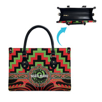 Aotearoa Ngati Maru Leather Bag Maori Iwi Poutama Puhoro Tattoo LT14 - Polynesian Pride