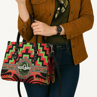 Aotearoa Ngati Maru Leather Bag Maori Iwi Poutama Puhoro Tattoo LT14 - Polynesian Pride