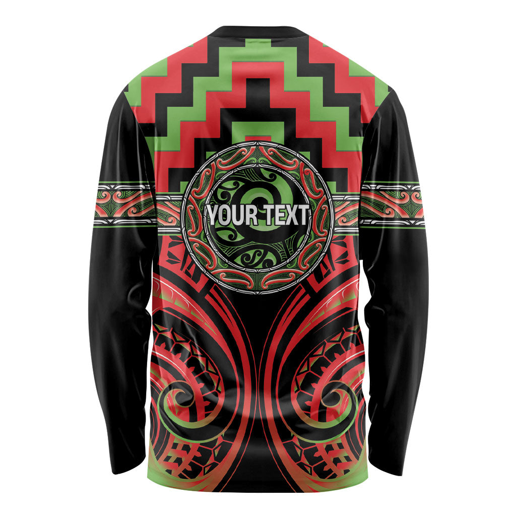 Aotearoa Ngati Maru Personalised Long Sleeve Shirt Maori Iwi Poutama Puhoro Tattoo LT14 - Polynesian Pride