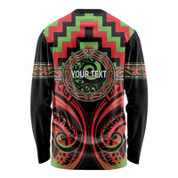 Aotearoa Ngati Maru Personalised Long Sleeve Shirt Maori Iwi Poutama Puhoro Tattoo LT14 - Polynesian Pride