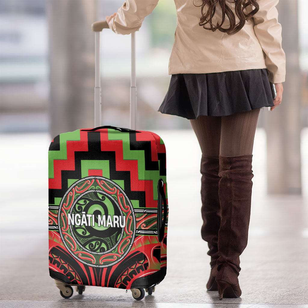 Aotearoa Ngati Maru Luggage Cover Maori Iwi Poutama Puhoro Tattoo LT14 - Polynesian Pride