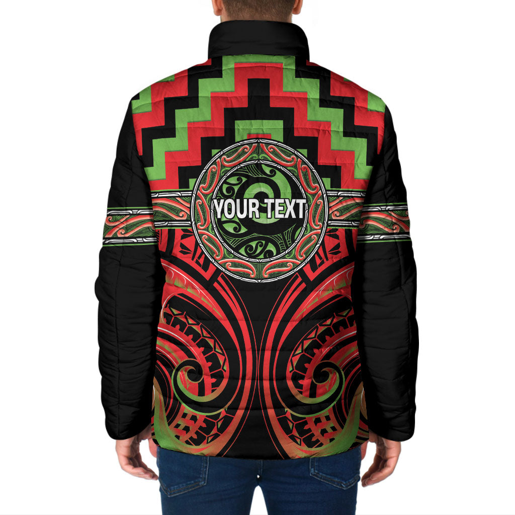 Aotearoa Ngati Maru Personalised Padded Jacket Maori Iwi Poutama Puhoro Tattoo LT14 - Polynesian Pride