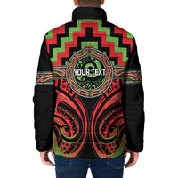 Aotearoa Ngati Maru Personalised Padded Jacket Maori Iwi Poutama Puhoro Tattoo LT14 - Polynesian Pride