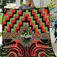 Aotearoa Ngati Maru Quilt Maori Iwi Poutama Puhoro Tattoo LT14 Red - Polynesian Pride
