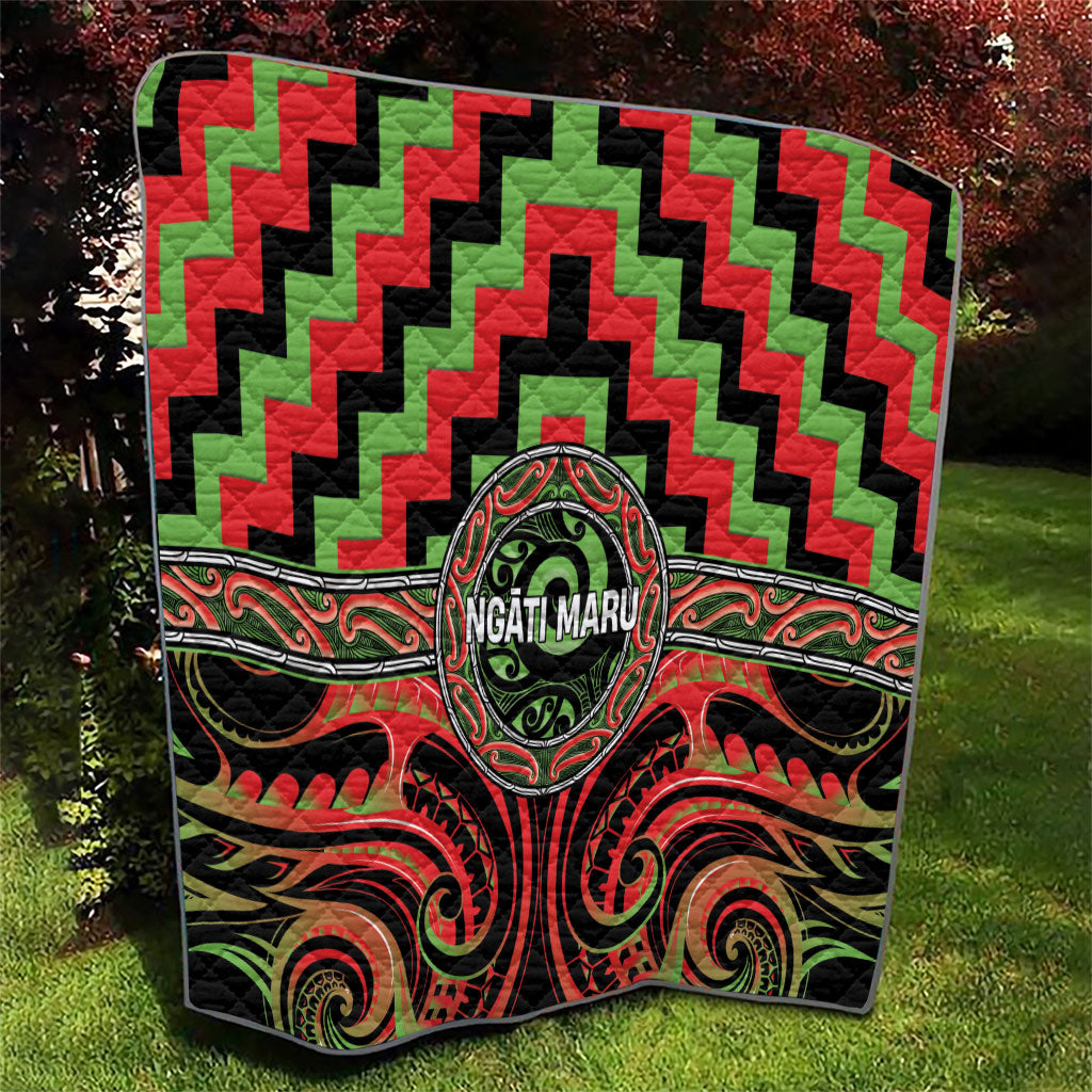Aotearoa Ngati Maru Quilt Maori Iwi Poutama Puhoro Tattoo LT14 - Polynesian Pride