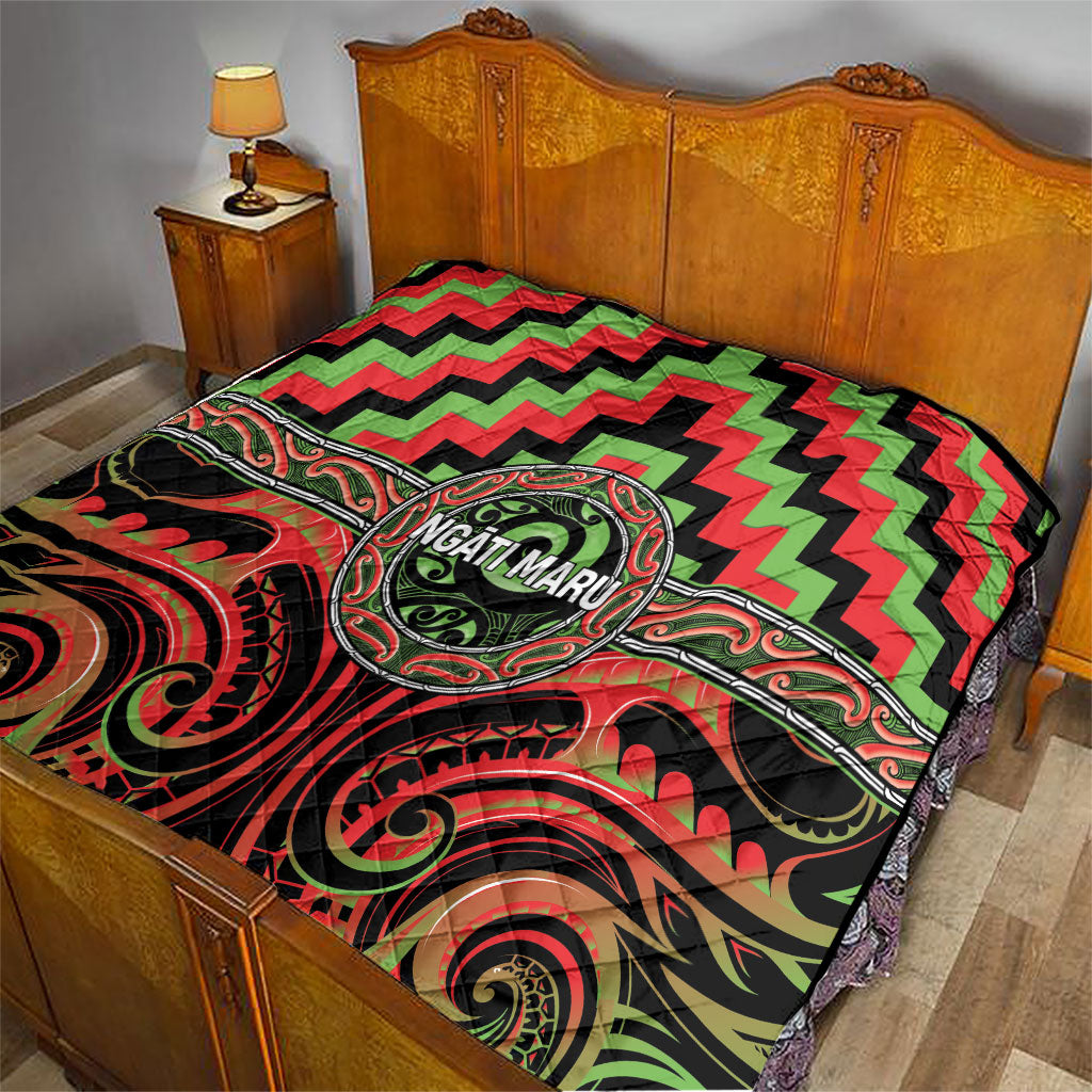 Aotearoa Ngati Maru Quilt Maori Iwi Poutama Puhoro Tattoo LT14 - Polynesian Pride