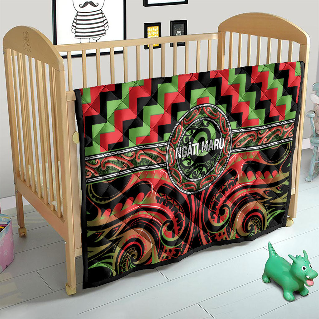 Aotearoa Ngati Maru Quilt Maori Iwi Poutama Puhoro Tattoo LT14 - Polynesian Pride