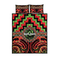 Aotearoa Ngati Maru Quilt Bed Set Maori Iwi Poutama Puhoro Tattoo LT14 - Polynesian Pride