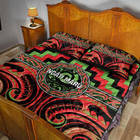 Aotearoa Ngati Maru Quilt Bed Set Maori Iwi Poutama Puhoro Tattoo LT14 - Polynesian Pride
