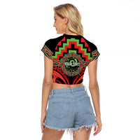 Aotearoa Ngati Maru Personalised Raglan Cropped T Shirt Maori Iwi Poutama Puhoro Tattoo LT14 - Polynesian Pride