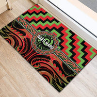 Aotearoa Ngati Maru Rubber Doormat Maori Iwi Poutama Puhoro Tattoo LT14 - Polynesian Pride