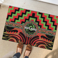 Aotearoa Ngati Maru Rubber Doormat Maori Iwi Poutama Puhoro Tattoo LT14 - Polynesian Pride