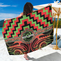 Aotearoa Ngati Maru Sarong Maori Iwi Poutama Puhoro Tattoo LT14 One Size 44 x 66 inches Red - Polynesian Pride
