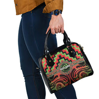 Aotearoa Ngati Maru Shoulder Handbag Maori Iwi Poutama Puhoro Tattoo LT14 - Polynesian Pride