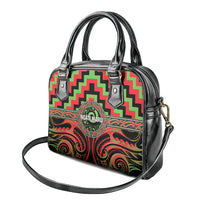 Aotearoa Ngati Maru Shoulder Handbag Maori Iwi Poutama Puhoro Tattoo LT14 - Polynesian Pride