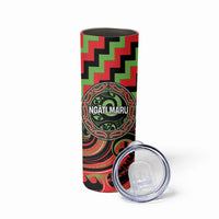 Aotearoa Ngati Maru Personalised Skinny Tumbler Maori Iwi Poutama Puhoro Tattoo LT14 - Polynesian Pride