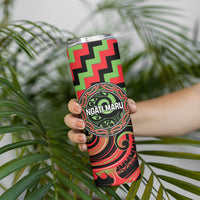Aotearoa Ngati Maru Personalised Skinny Tumbler Maori Iwi Poutama Puhoro Tattoo LT14 - Polynesian Pride