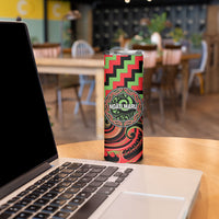 Aotearoa Ngati Maru Personalised Skinny Tumbler Maori Iwi Poutama Puhoro Tattoo LT14 - Polynesian Pride