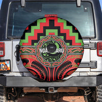 Aotearoa Ngati Maru Spare Tire Cover Maori Iwi Poutama Puhoro Tattoo LT14 Red - Polynesian Pride