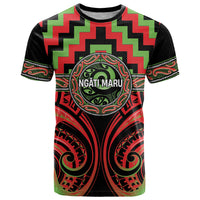 Aotearoa Ngati Maru Personalised T Shirt Maori Iwi Poutama Puhoro Tattoo LT14 Red - Polynesian Pride