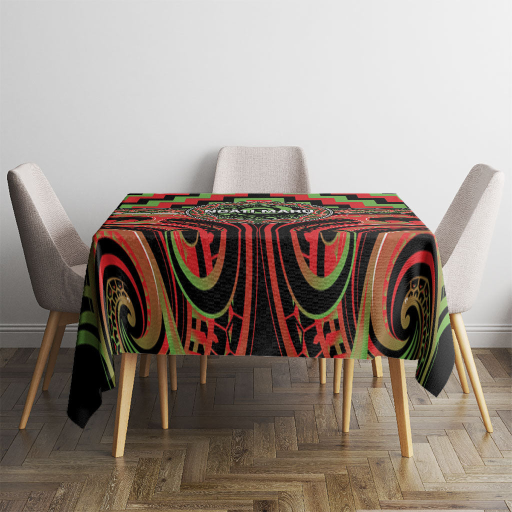 Aotearoa Ngati Maru Tablecloth Maori Iwi Poutama Puhoro Tattoo LT14 - Polynesian Pride
