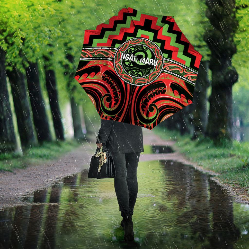 Aotearoa Ngati Maru Umbrella Maori Iwi Poutama Puhoro Tattoo LT14 - Polynesian Pride