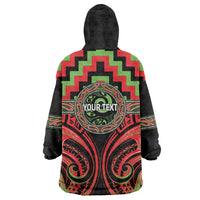 Aotearoa Ngati Maru Personalised Wearable Blanket Hoodie Maori Iwi Poutama Puhoro Tattoo LT14 - Polynesian Pride