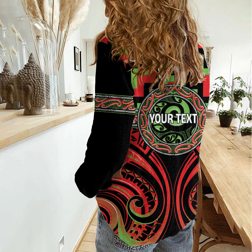 Aotearoa Ngati Maru Personalised Women Casual Shirt Maori Iwi Poutama Puhoro Tattoo LT14 - Polynesian Pride