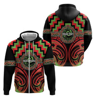 Aotearoa Ngati Maru Personalised Zip Hoodie Maori Iwi Poutama Puhoro Tattoo LT14 - Polynesian Pride