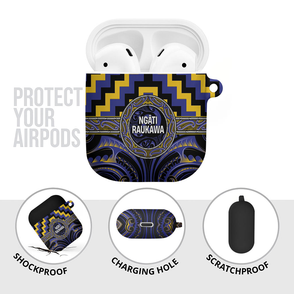 Aotearoa Ngati Raukawa AirPods Case Maori Iwi Poutama Puhoro Tattoo LT14 - Polynesian Pride