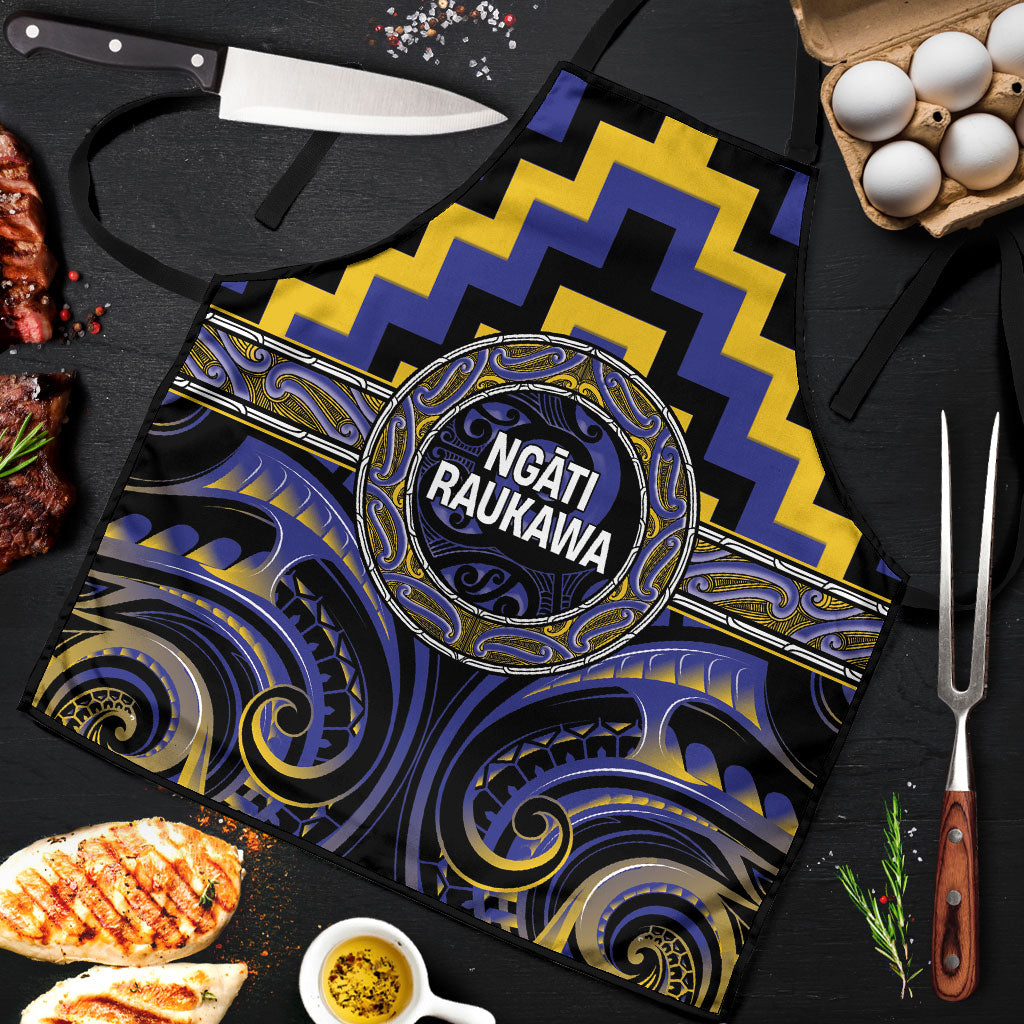 Aotearoa Ngati Raukawa Apron Maori Iwi Poutama Puhoro Tattoo LT14 Blue - Polynesian Pride