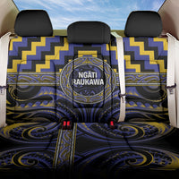 Aotearoa Ngati Raukawa Back Car Seat Cover Maori Iwi Poutama Puhoro Tattoo LT14 One Size Blue - Polynesian Pride