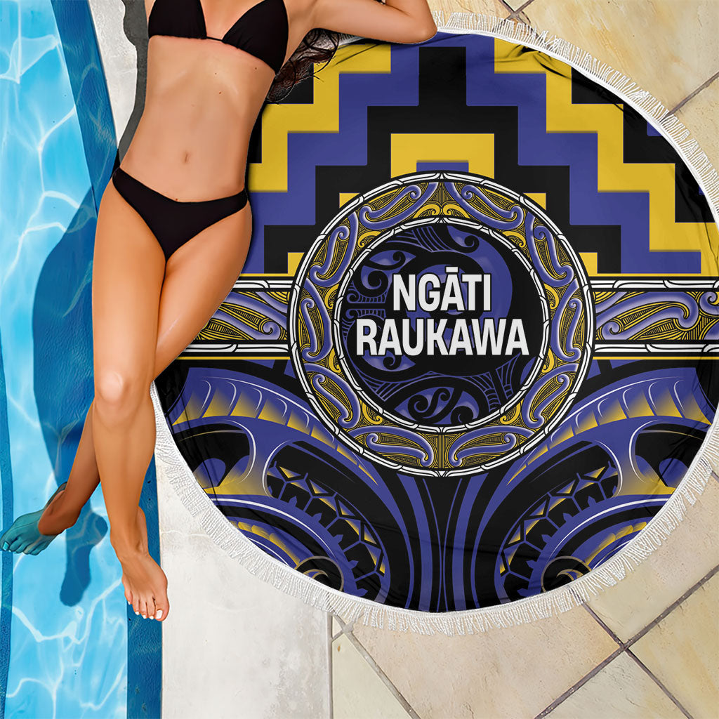 Aotearoa Ngati Raukawa Beach Blanket Maori Iwi Poutama Puhoro Tattoo LT14 - Polynesian Pride