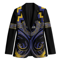 Aotearoa Ngati Raukawa Personalised Blazer Maori Iwi Poutama Puhoro Tattoo LT14 Unisex Blue - Polynesian Pride