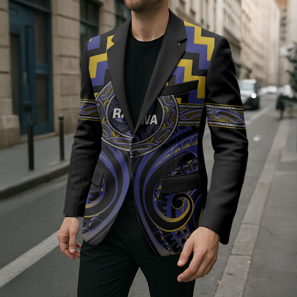 Aotearoa Ngati Raukawa Personalised Blazer Maori Iwi Poutama Puhoro Tattoo LT14 - Polynesian Pride