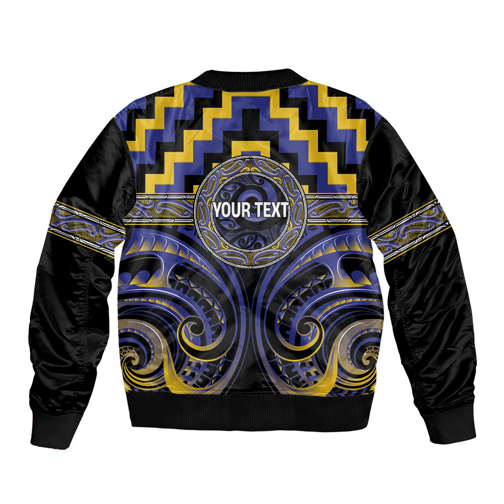 Aotearoa Ngati Raukawa Personalised Bomber Jacket Maori Iwi Poutama Puhoro Tattoo LT14 - Polynesian Pride