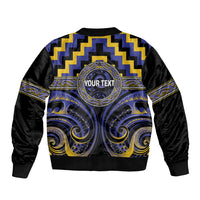 Aotearoa Ngati Raukawa Personalised Bomber Jacket Maori Iwi Poutama Puhoro Tattoo LT14 - Polynesian Pride